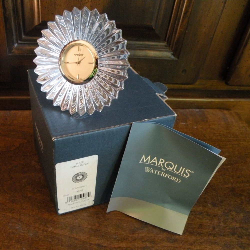 Marquis Waterford Blaze small clock.
